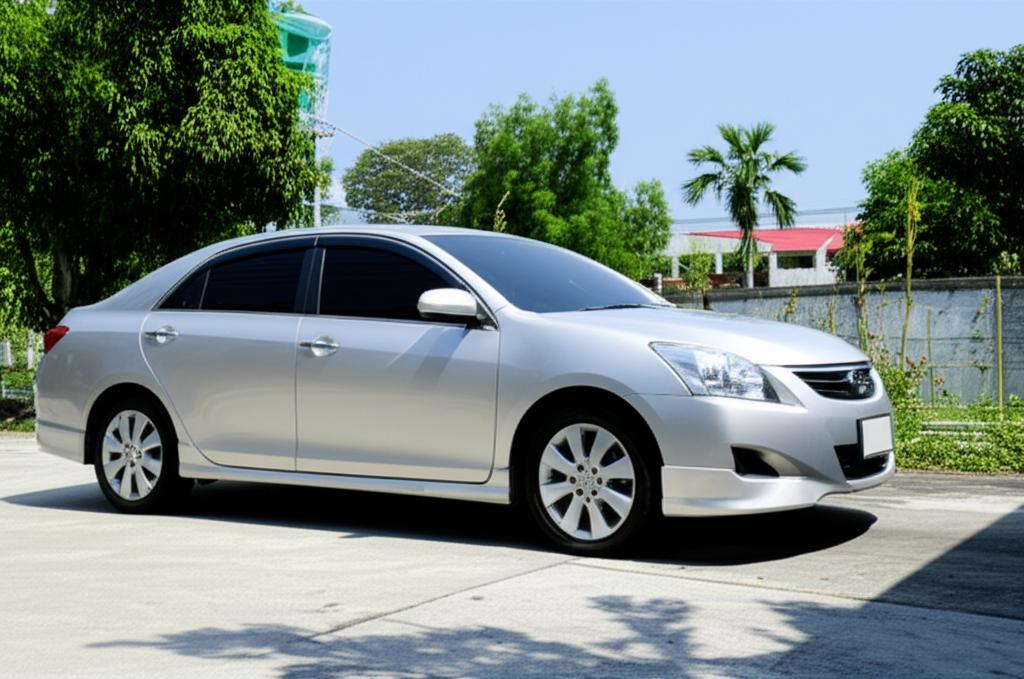 Car parked under intense sun in Thailand