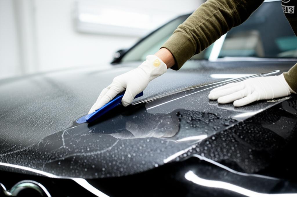 Applying TPU film to a car