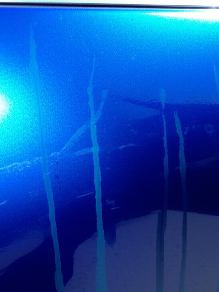 Car paint exposed to harsh tropical sun and rain